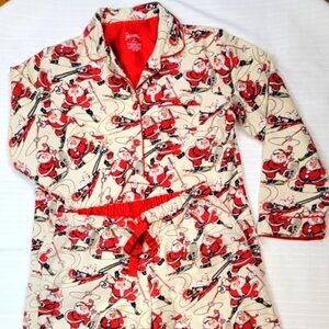 Santa Print Pajama Set
